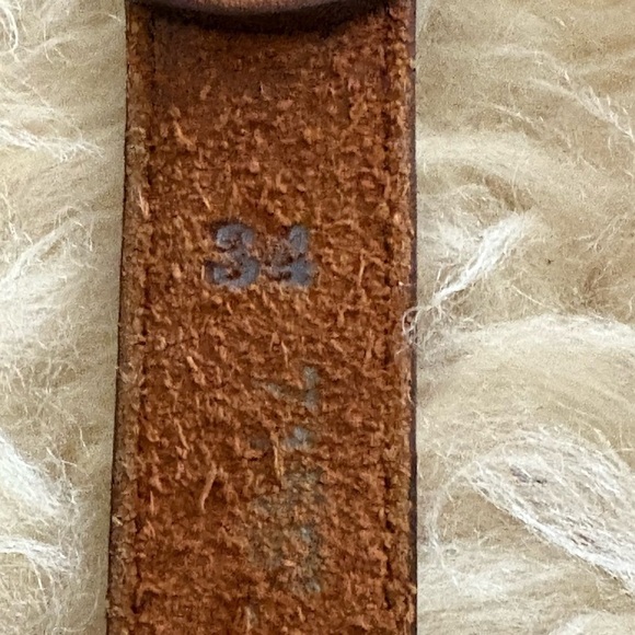 Tan Leather Beaded Belt with Silver Buckle and Floral Etched Silver Cabochons